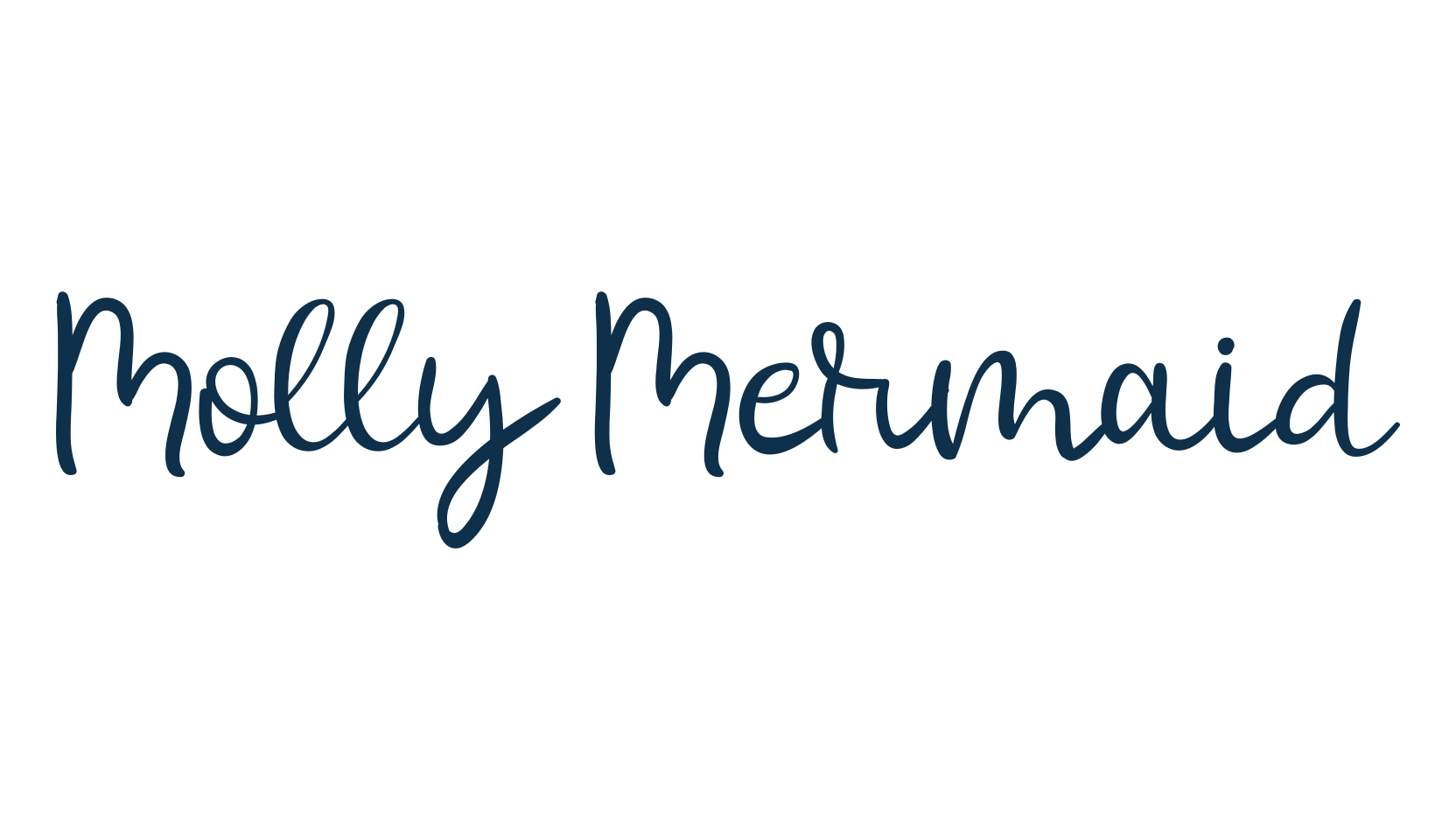 Molly Mermaid, handwriting font preview