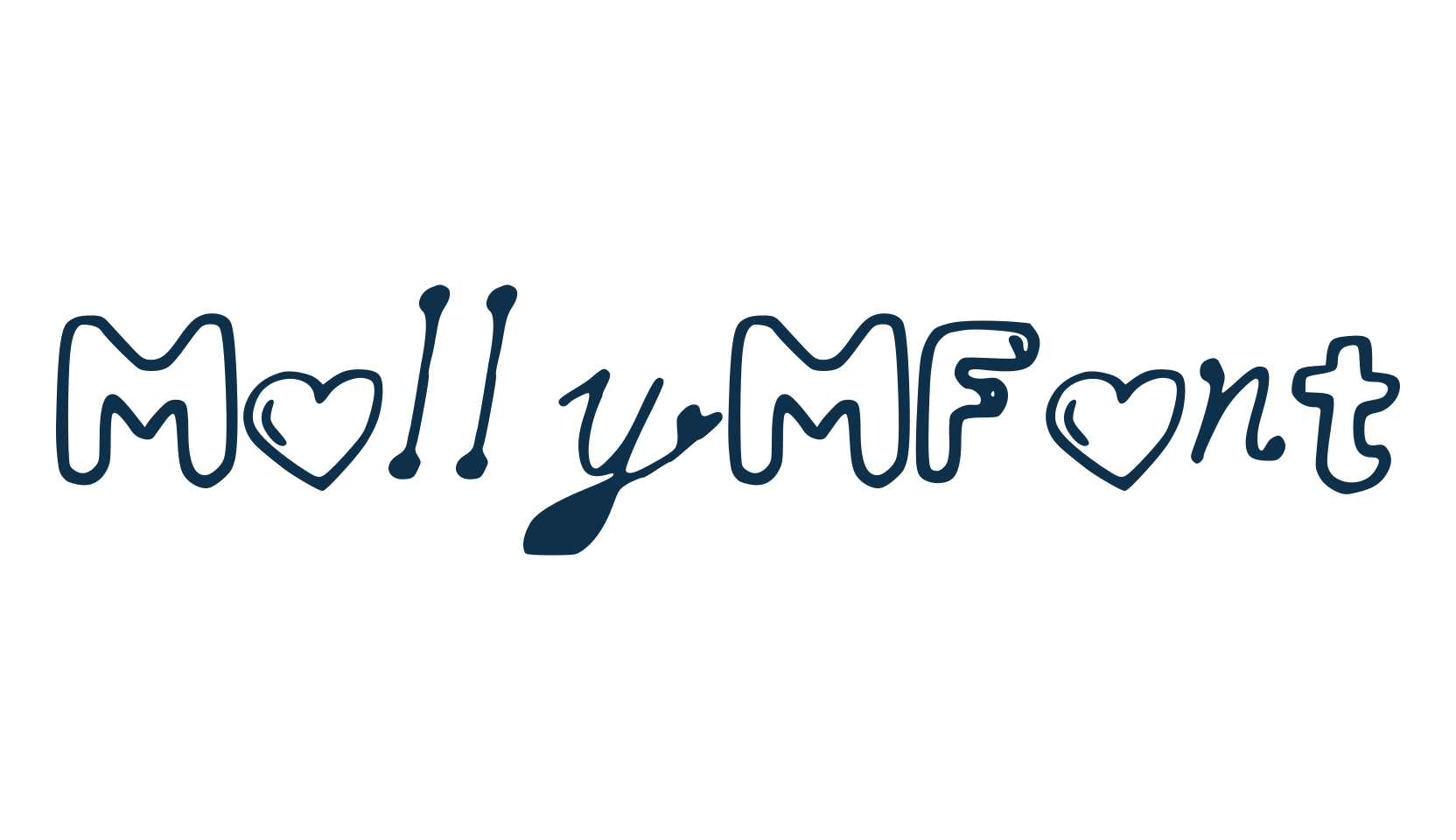 MollyMFont, fancy decorative font preview