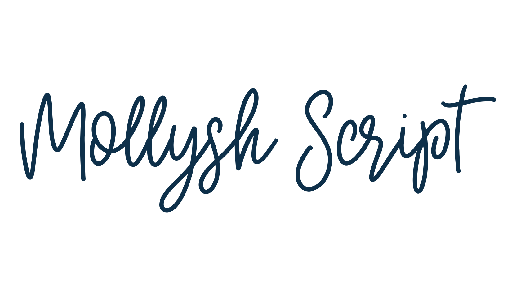 Mollysh Script, script handwritten fancy decorative calligraphy font preview