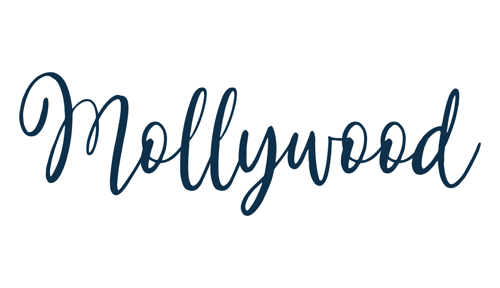 Mollywood, brush font preview