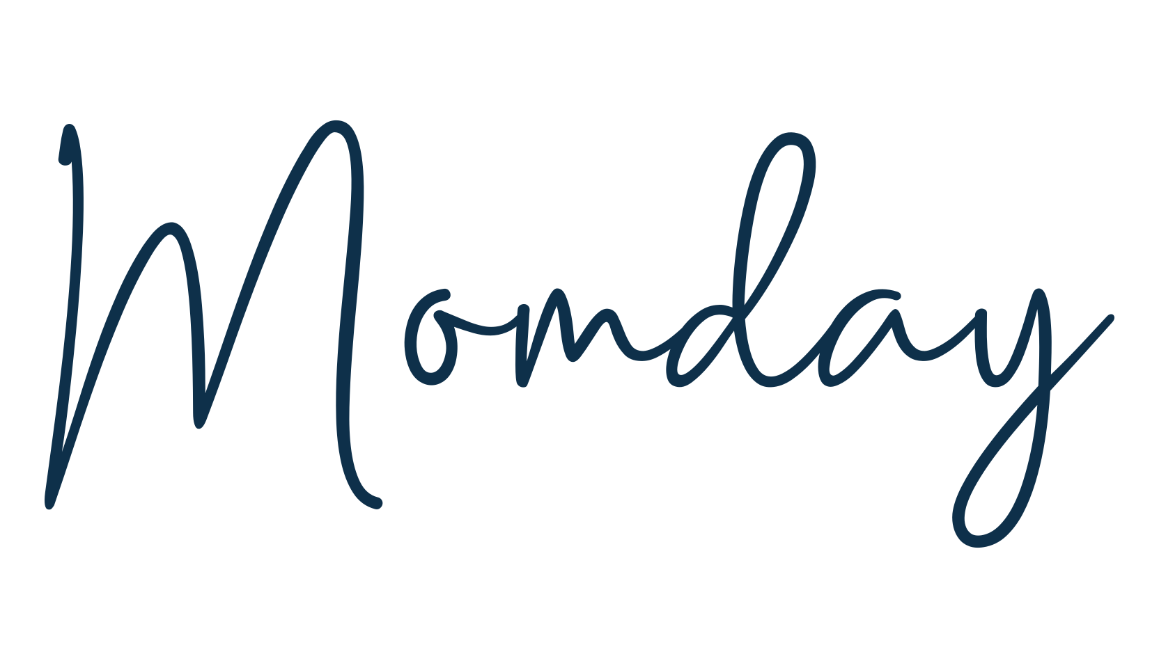Momday, handwriting font preview