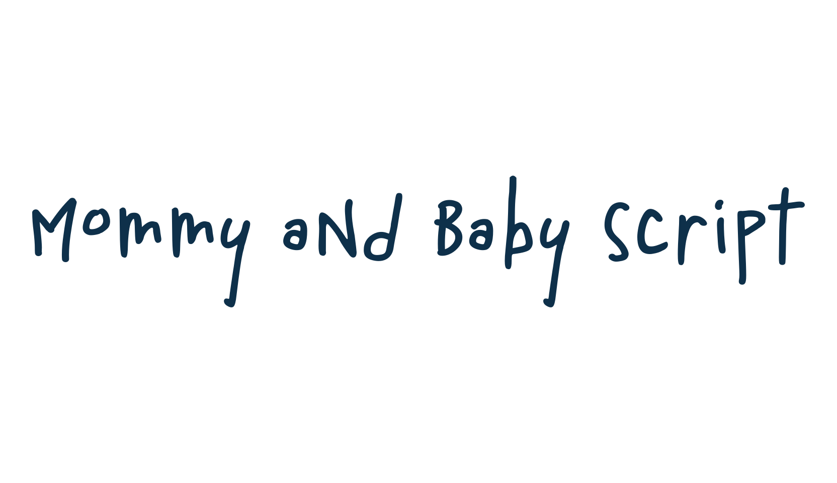 Mommy and Baby Script, script handwritten fancy decorative calligraphy font preview