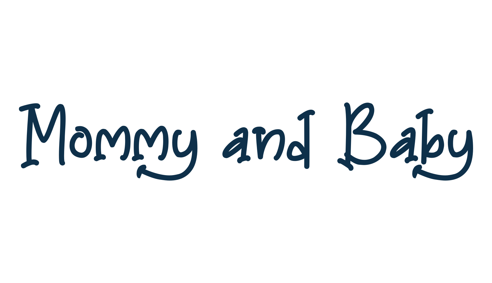 Mommy and Baby, cartoon font preview