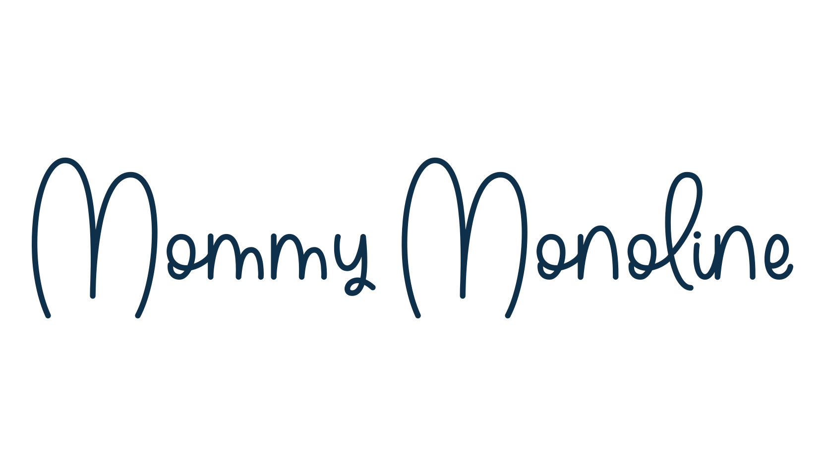 Mommy Monoline, script handwritten fancy decorative calligraphy font preview