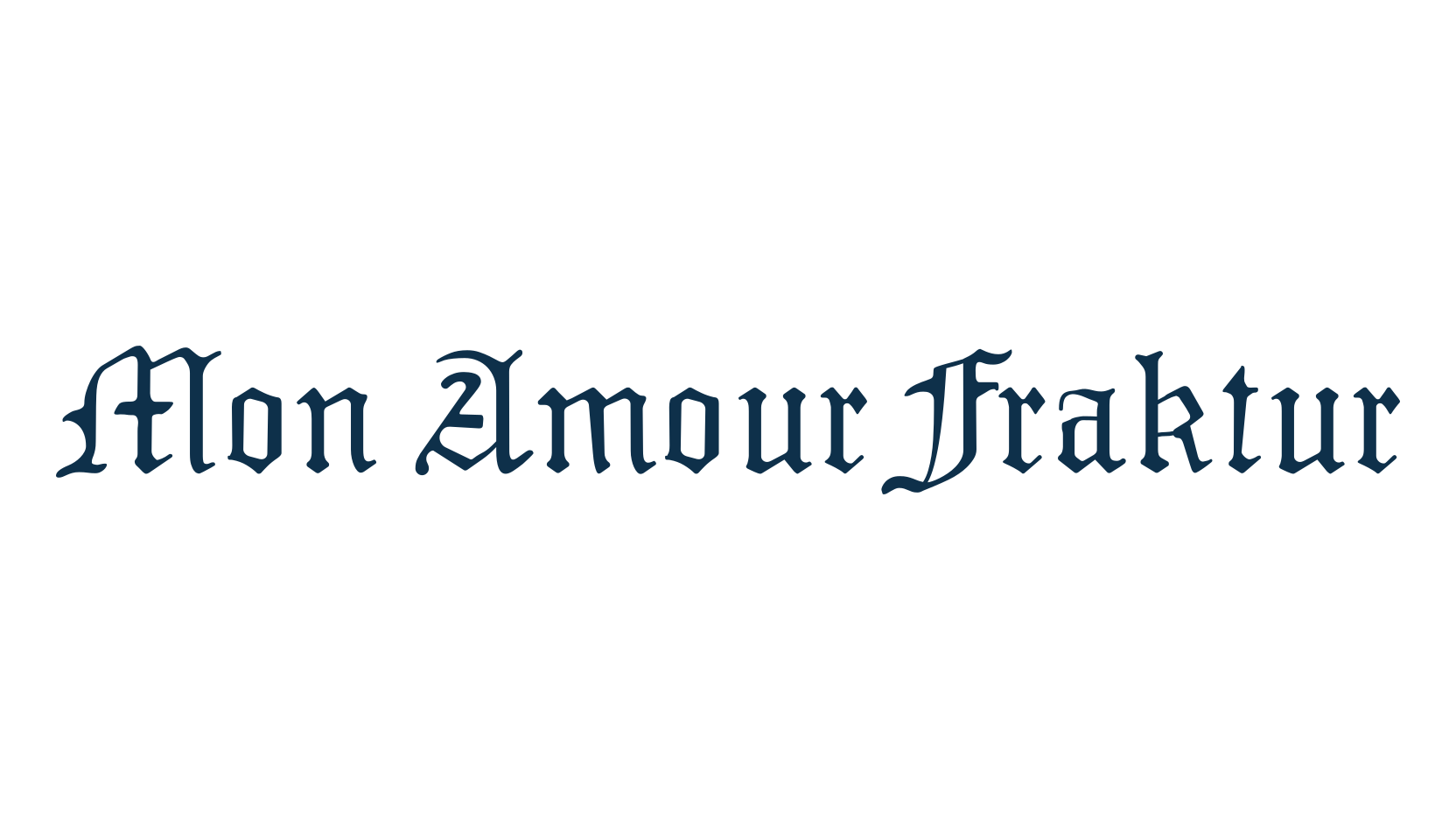 Mon Amour Fraktur, gothic medieval font preview