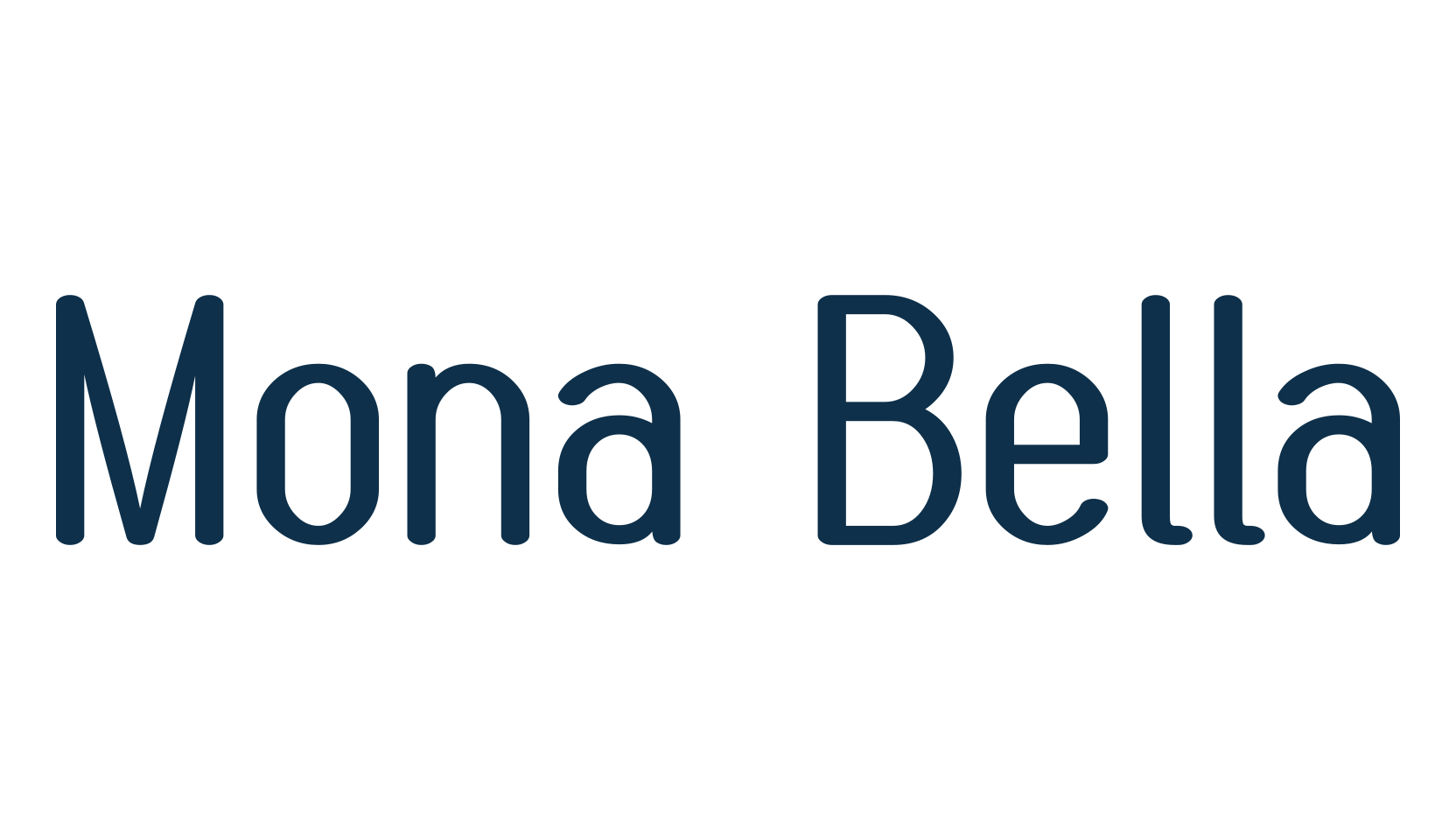 Mona Bella, basic sans serif font preview