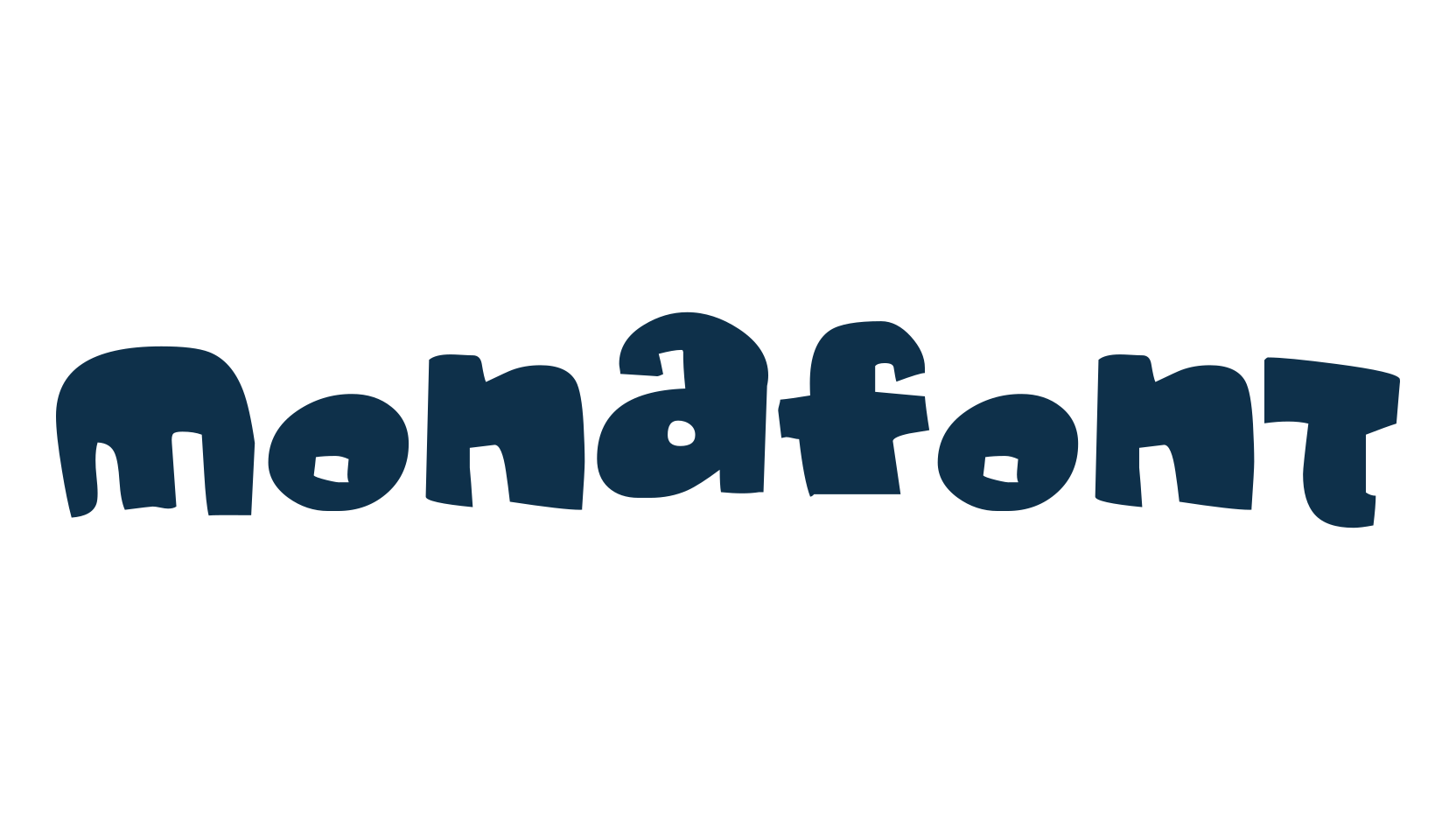 Monafont, fancy cartoon decorative font preview