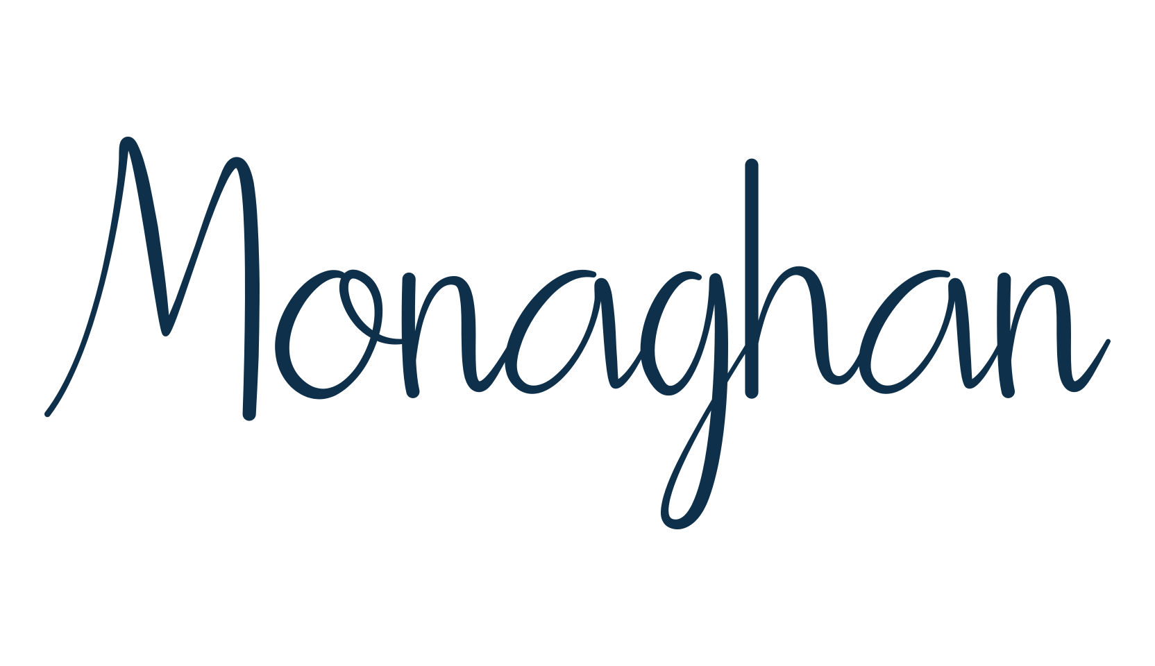 Monaghan, handwriting font preview