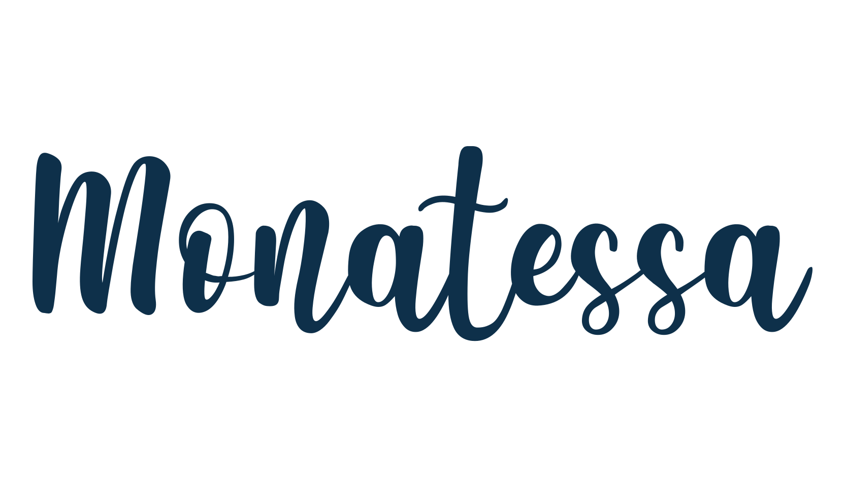 Monatessa, script calligraphy fancy decorative font preview
