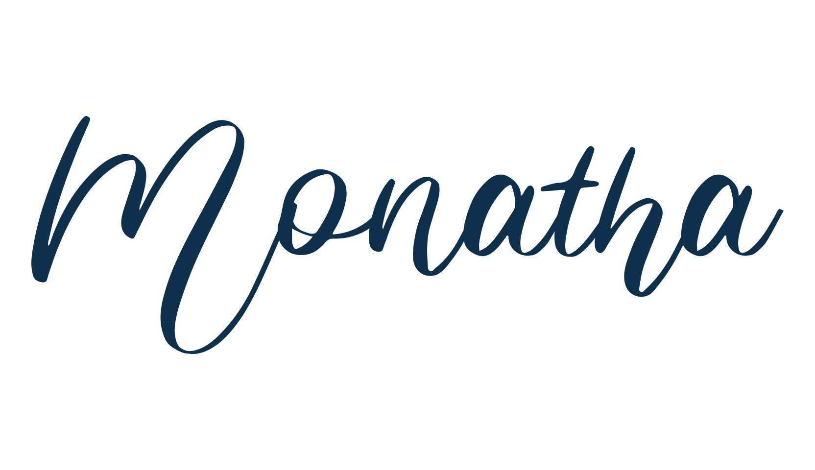 Monatha, script handwritten fancy decorative calligraphy font preview