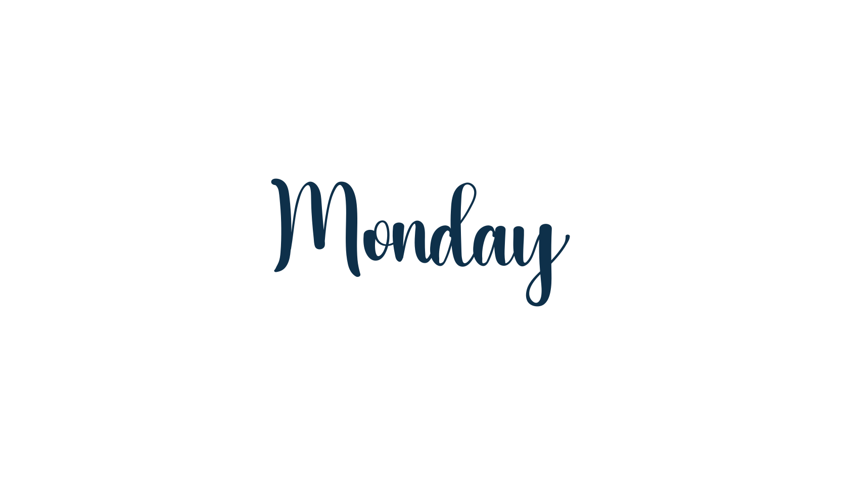 Monday (monday-11), handwriting font preview