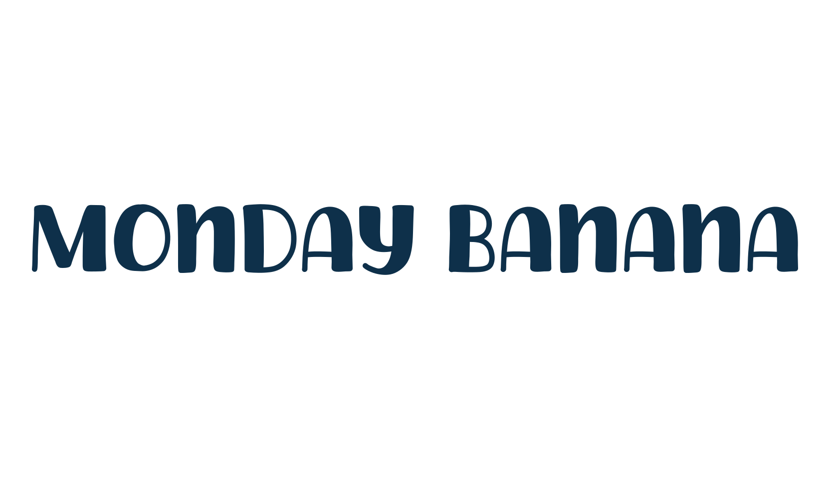 Monday Banana, fancy cartoon decorative font preview