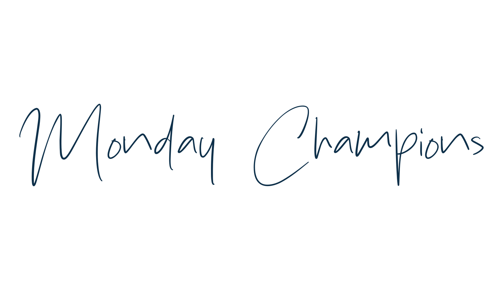 Monday Champions, script handwritten fancy decorative calligraphy font preview