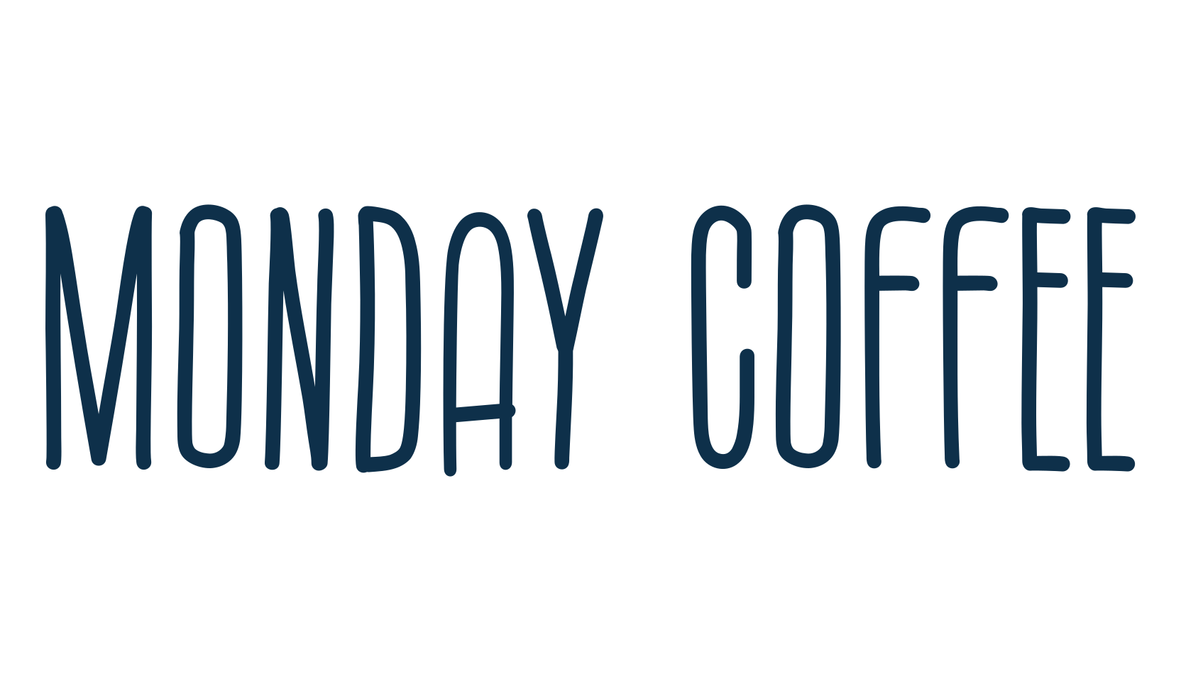 Monday Coffee, fancy decorative font preview