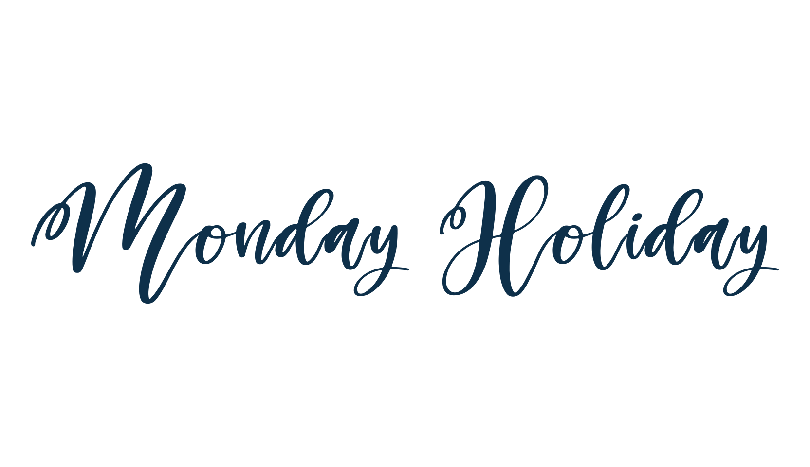 Monday Holiday, script calligraphy fancy decorative font preview