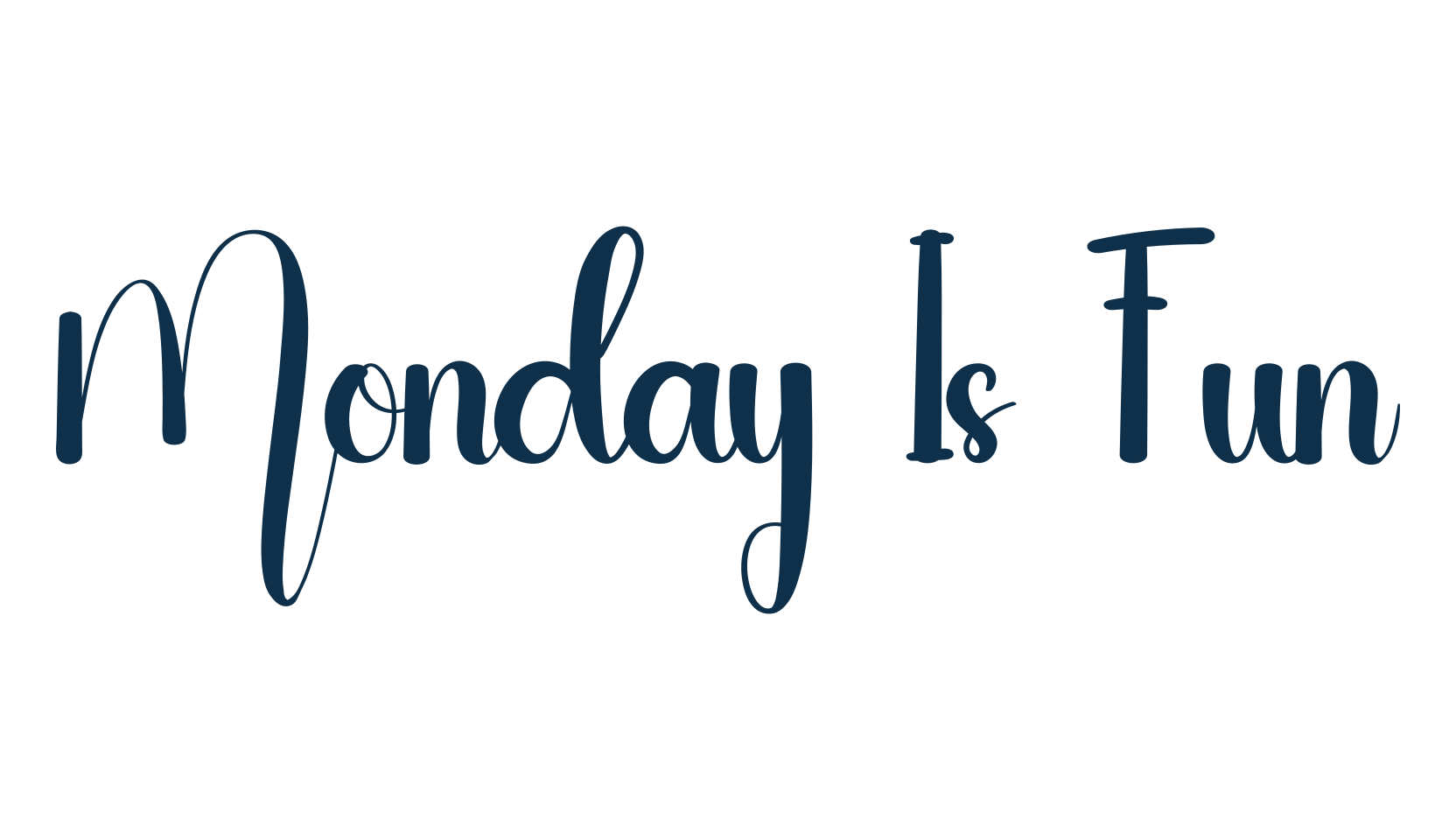 Monday Is Fun, fancy decorative font preview