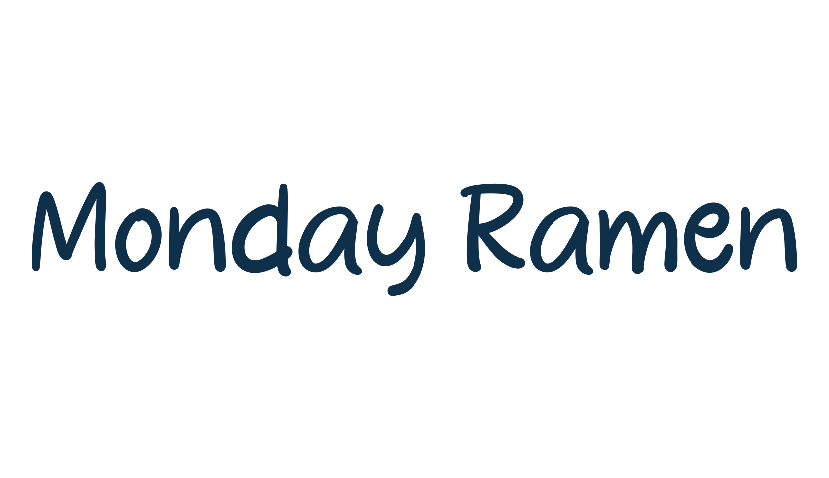 Monday Ramen, script handwritten fancy decorative calligraphy font preview