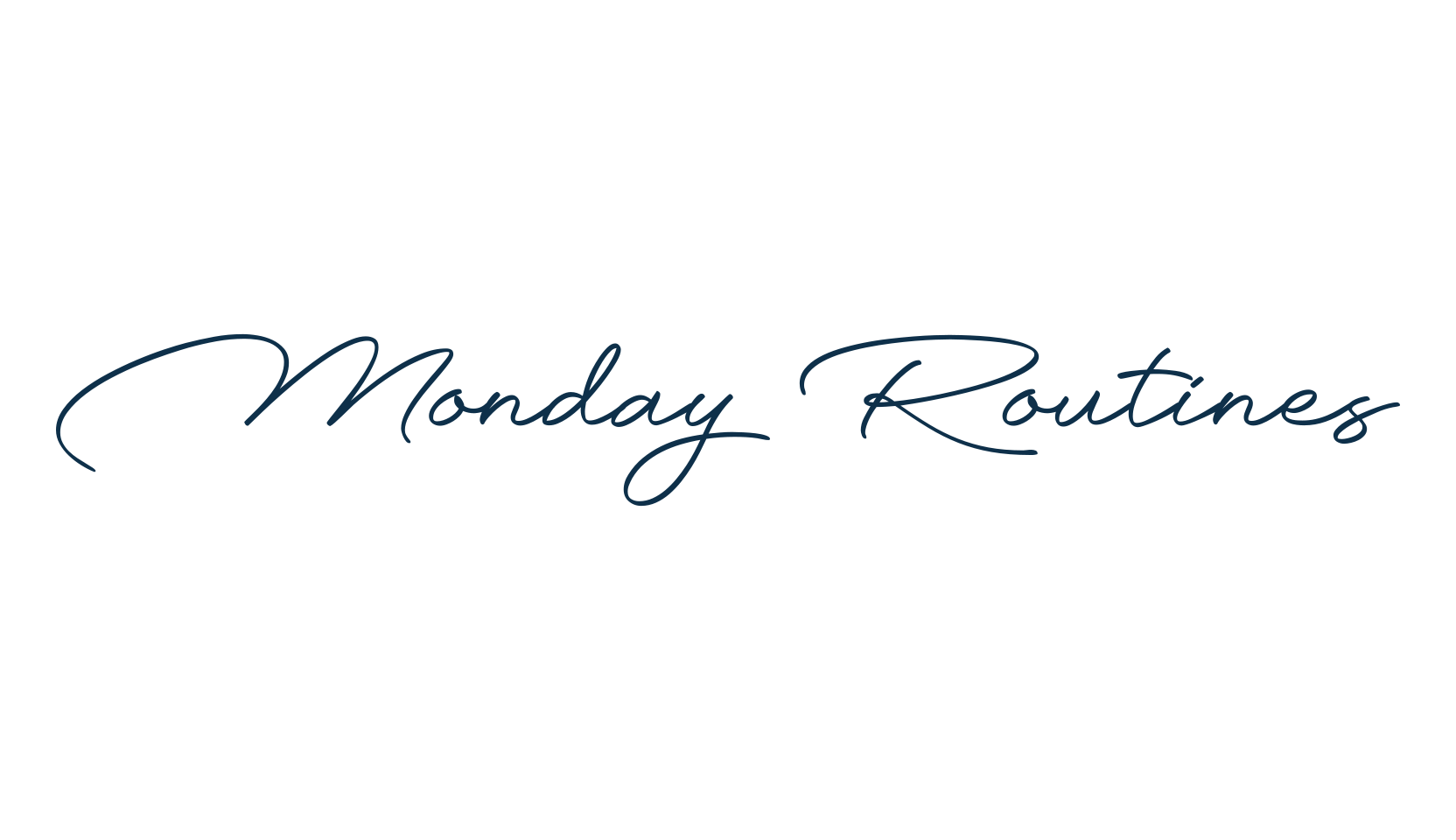 Monday Routines, script handwritten fancy decorative calligraphy font preview