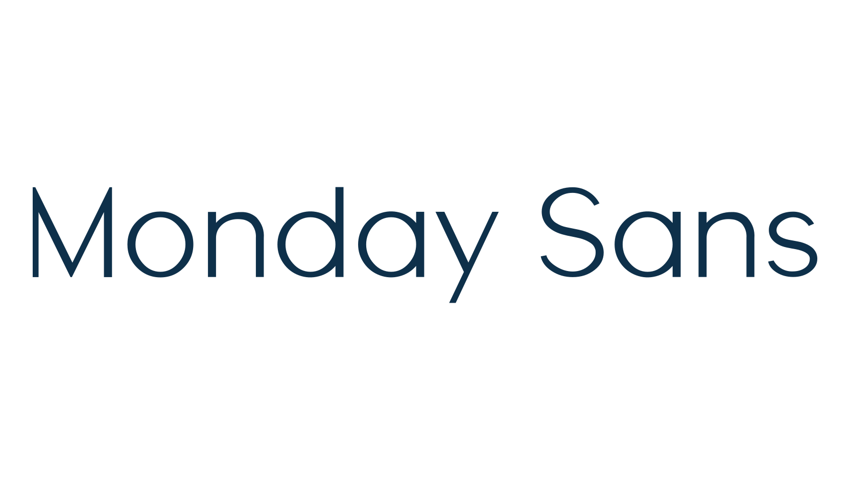 Monday Sans, basic sans serif font preview