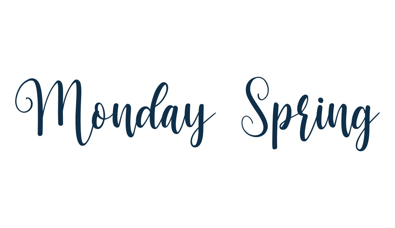 Monday Spring, calligraphy font preview