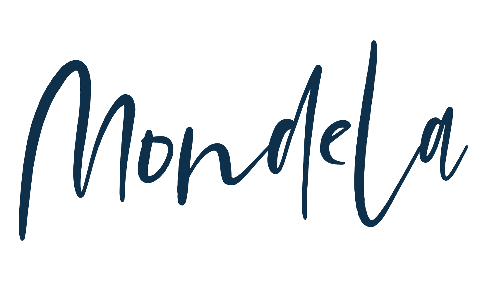 Mondela, script handwritten fancy decorative calligraphy font preview