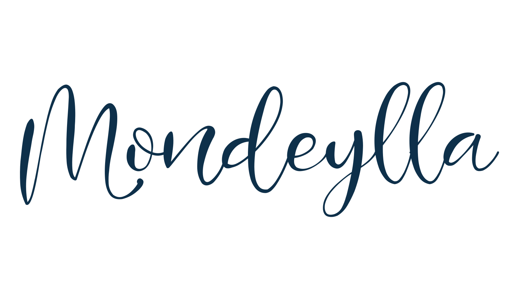 Mondeylla, script calligraphy fancy decorative font preview