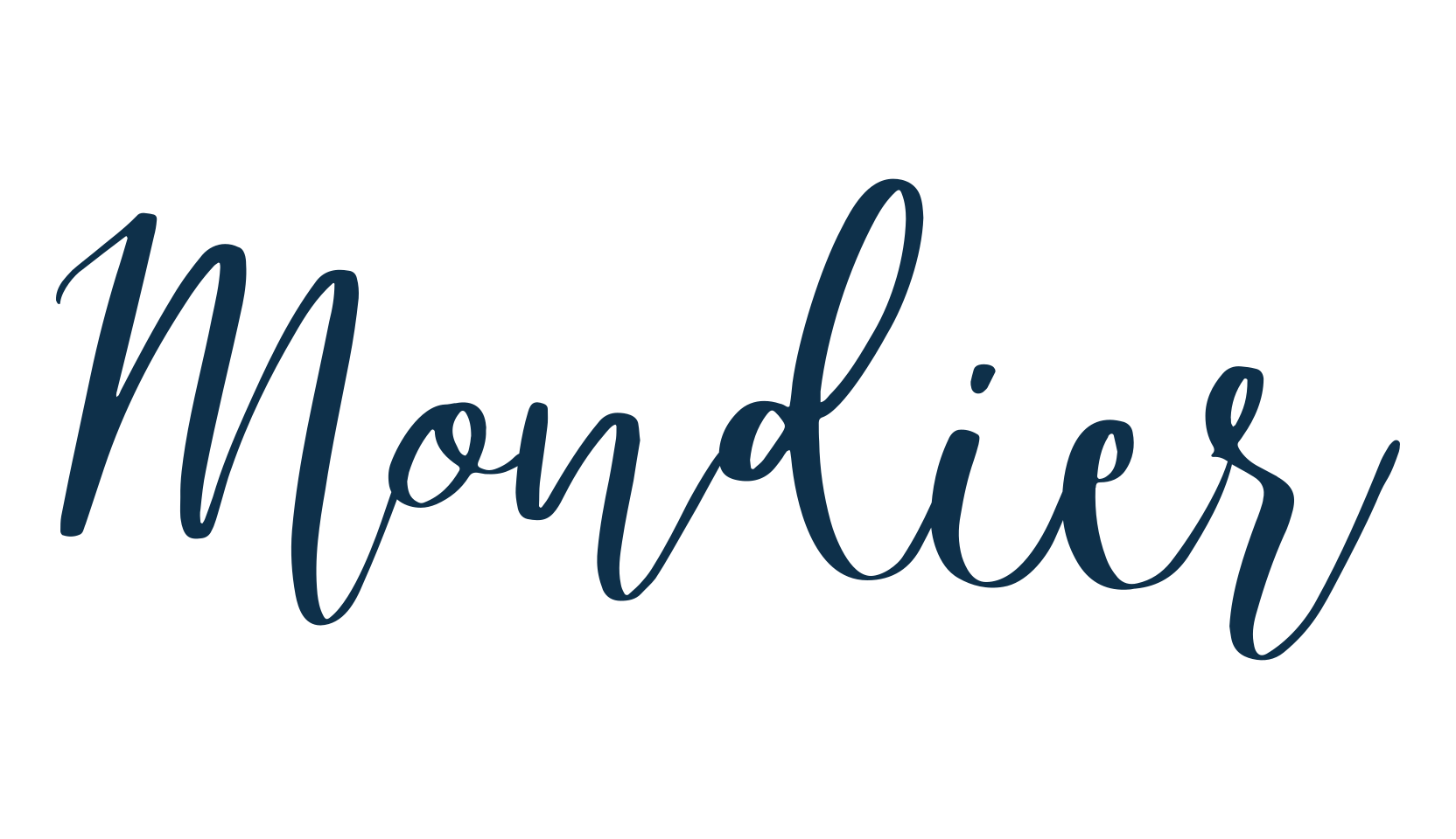 Mondier, calligraphy font preview