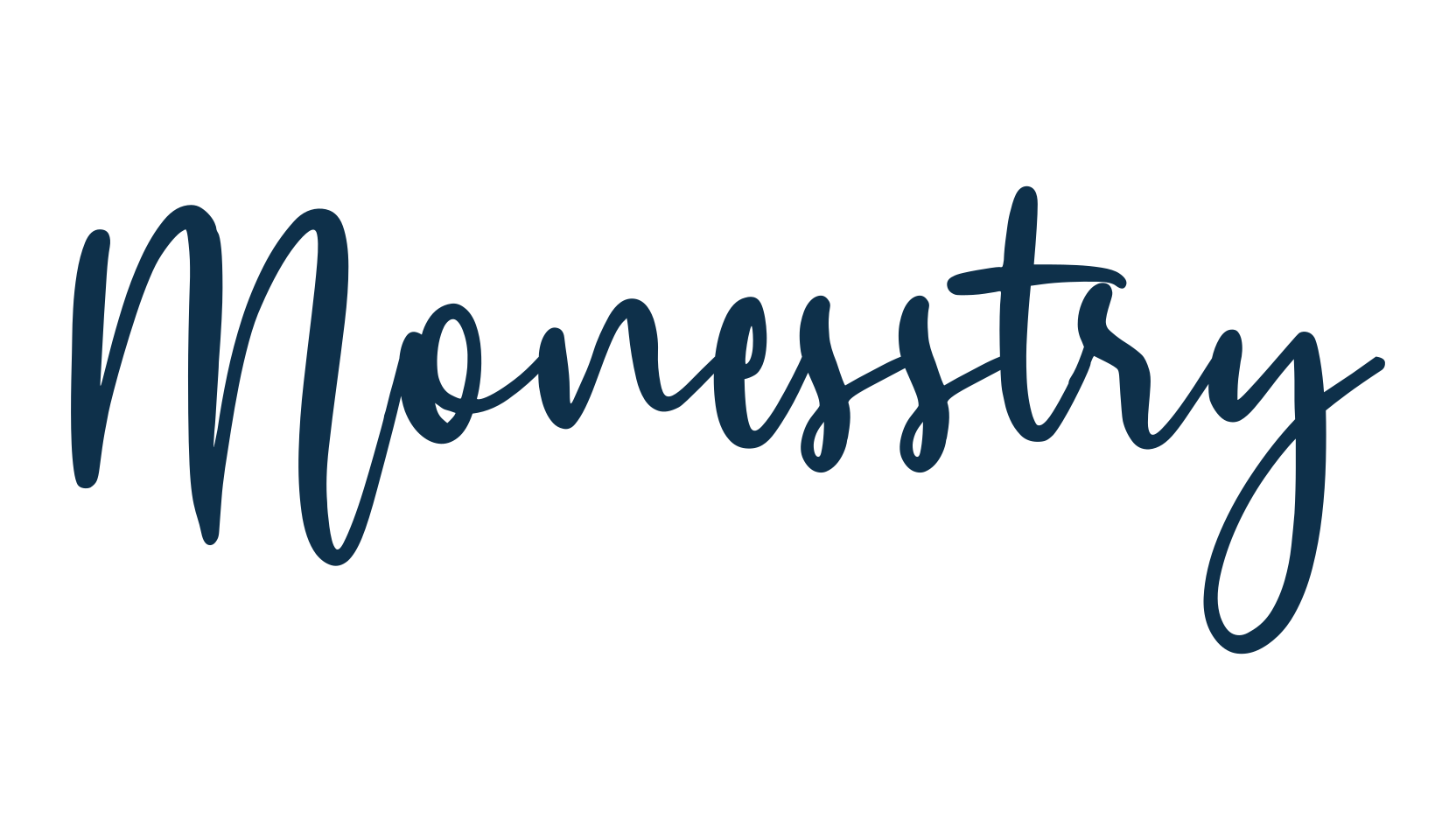 Monesstry, handwriting font preview