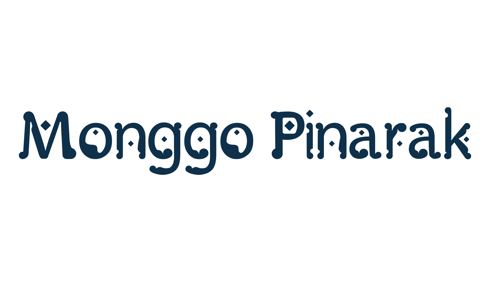 Monggo Pinarak, fancy decorative font preview