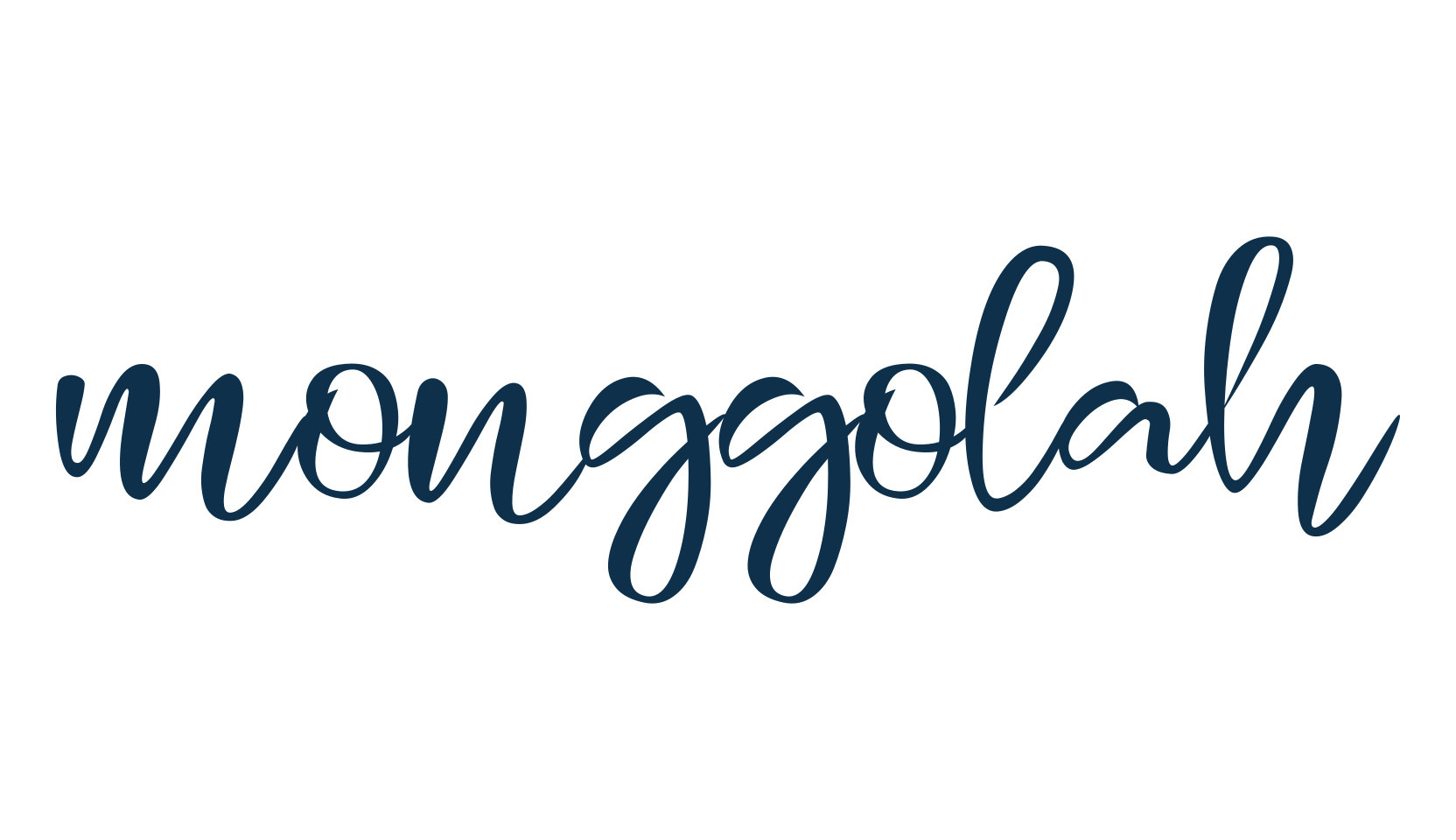 Monggolah, script calligraphy fancy decorative font preview