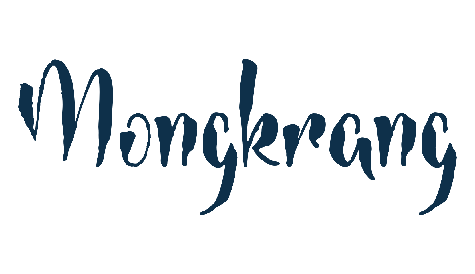 Mongkrang, brush font preview