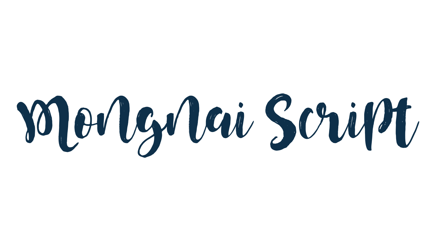 Mongnai Script, brush font preview