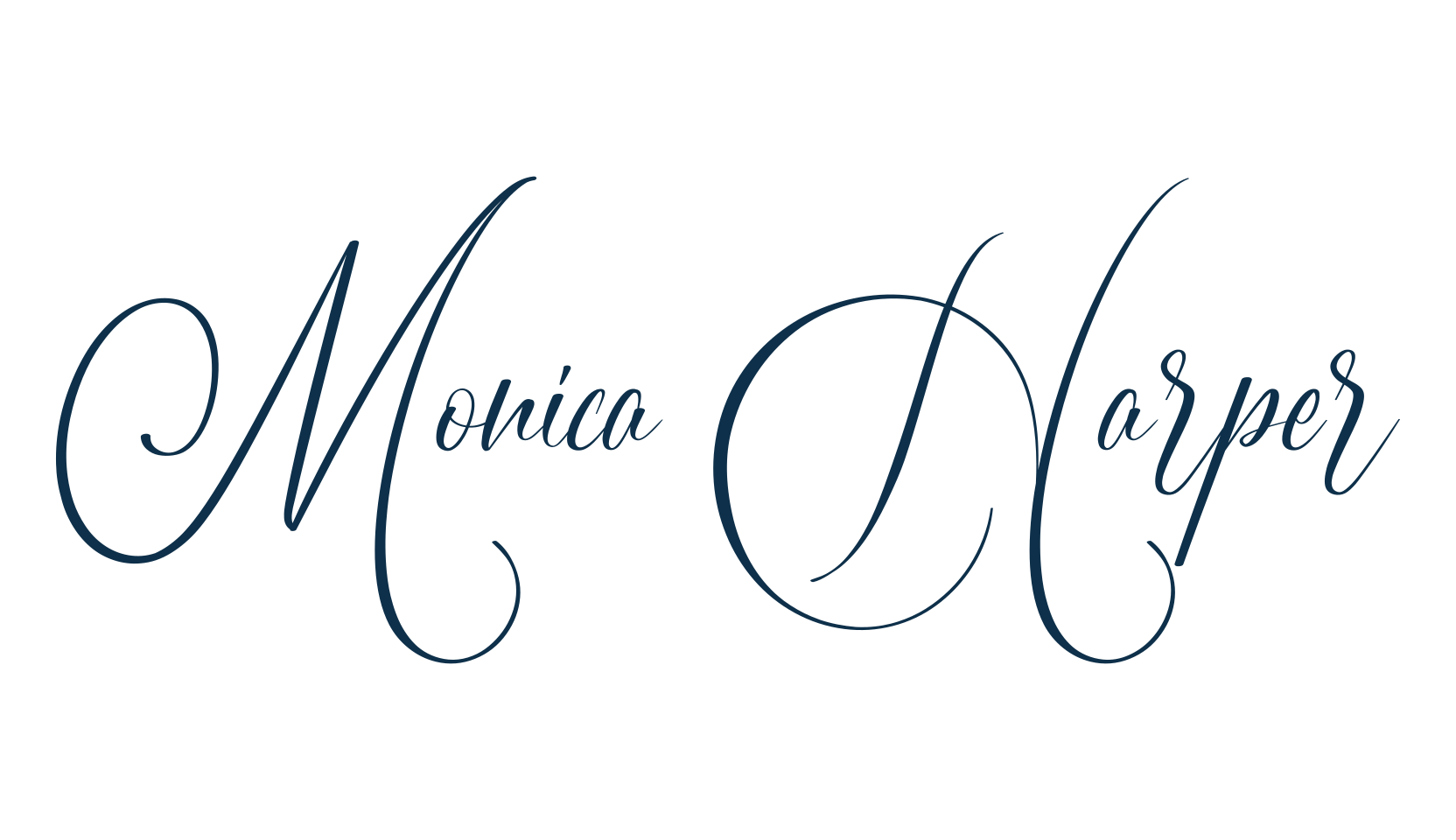 Monica Harper, script calligraphy fancy decorative font preview