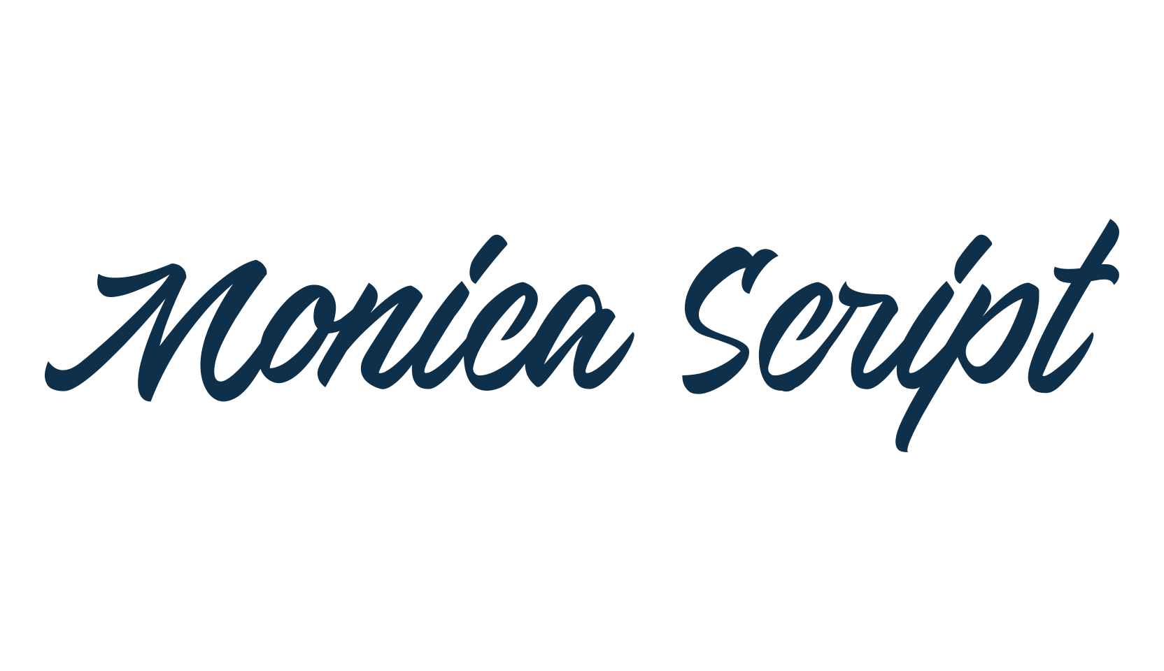 Monica Script (monica-script-2), various font preview