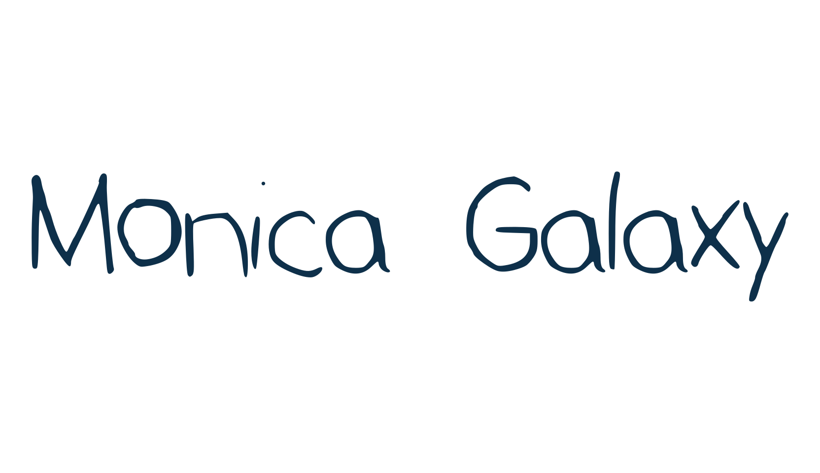 Monica Galaxy, script handwritten fancy decorative calligraphy font preview
