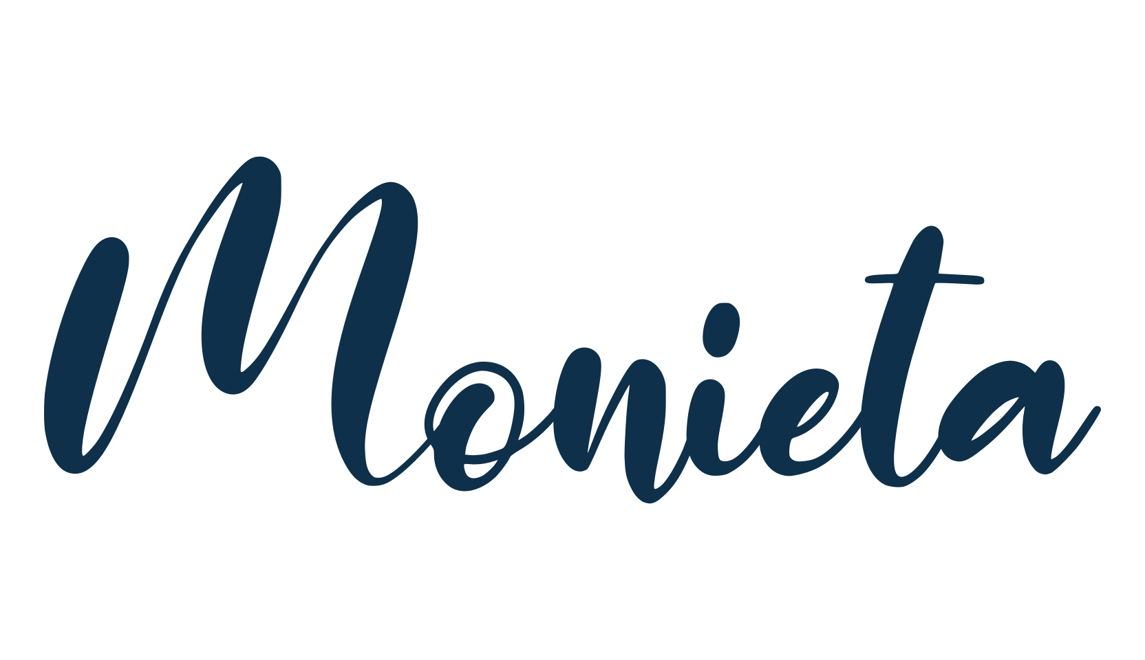Monieta, calligraphy font preview