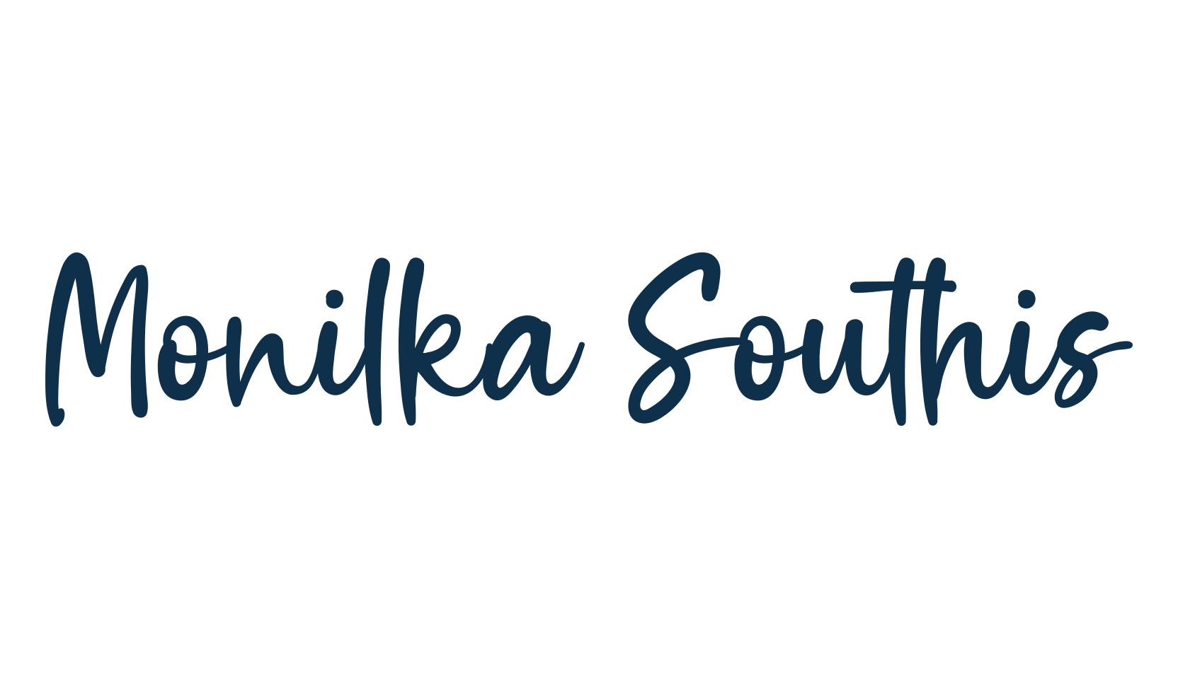 Monilka Southis, handwriting font preview
