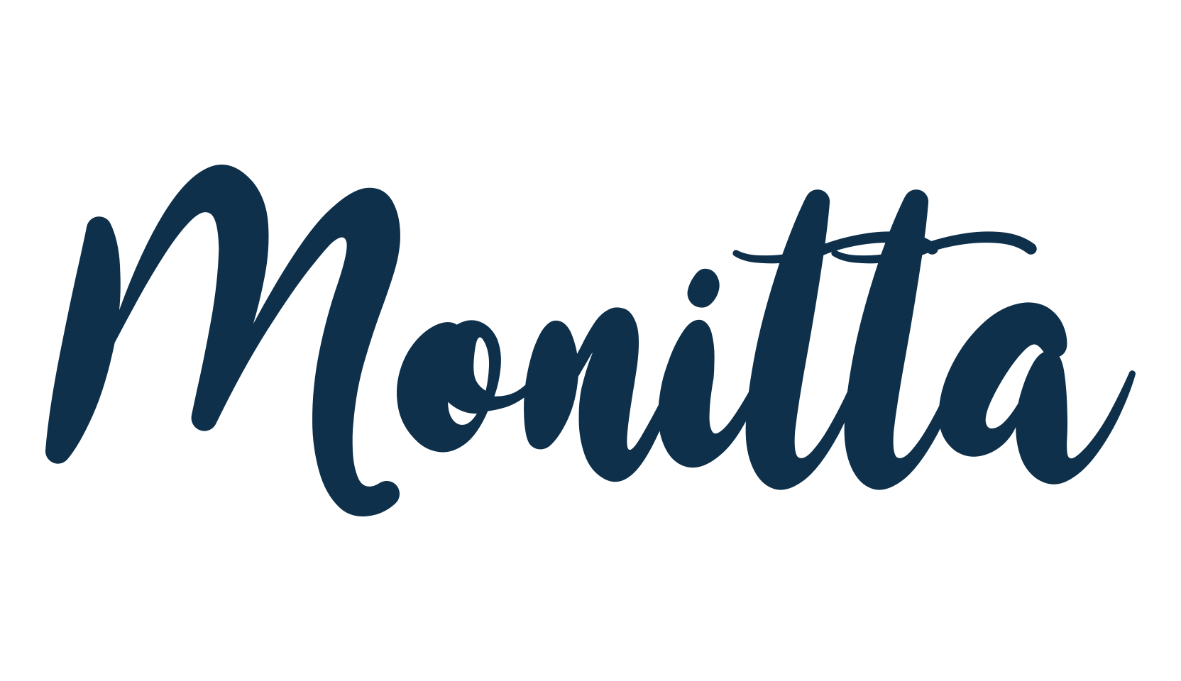 Monitta, script calligraphy fancy decorative font preview