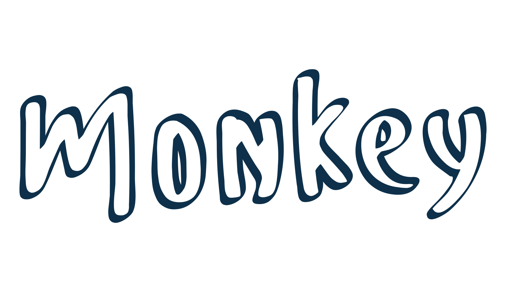 Monkey (monkey-2), cartoon font preview