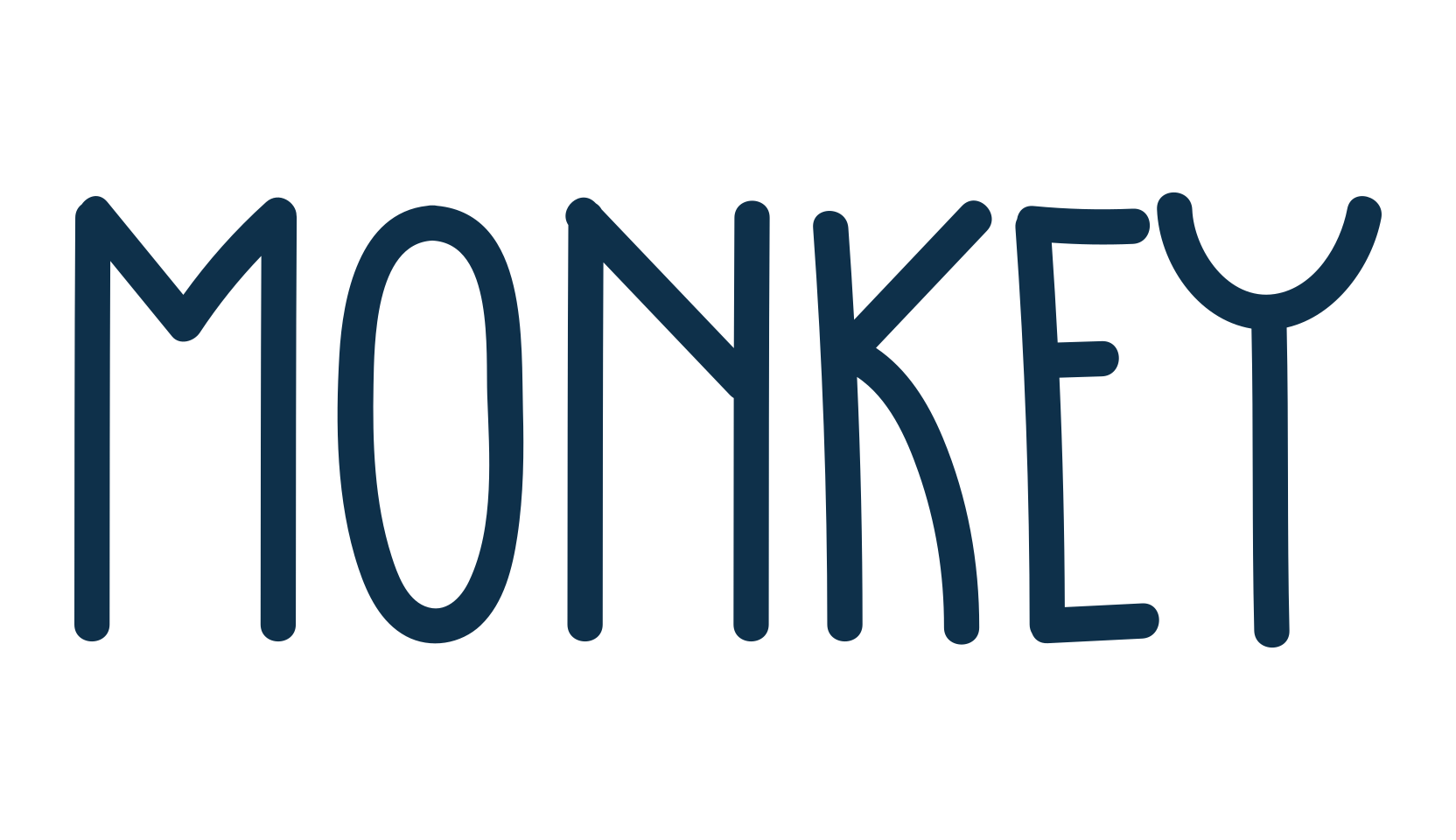 Monkey (monkey-6), script handwritten fancy decorative calligraphy font preview