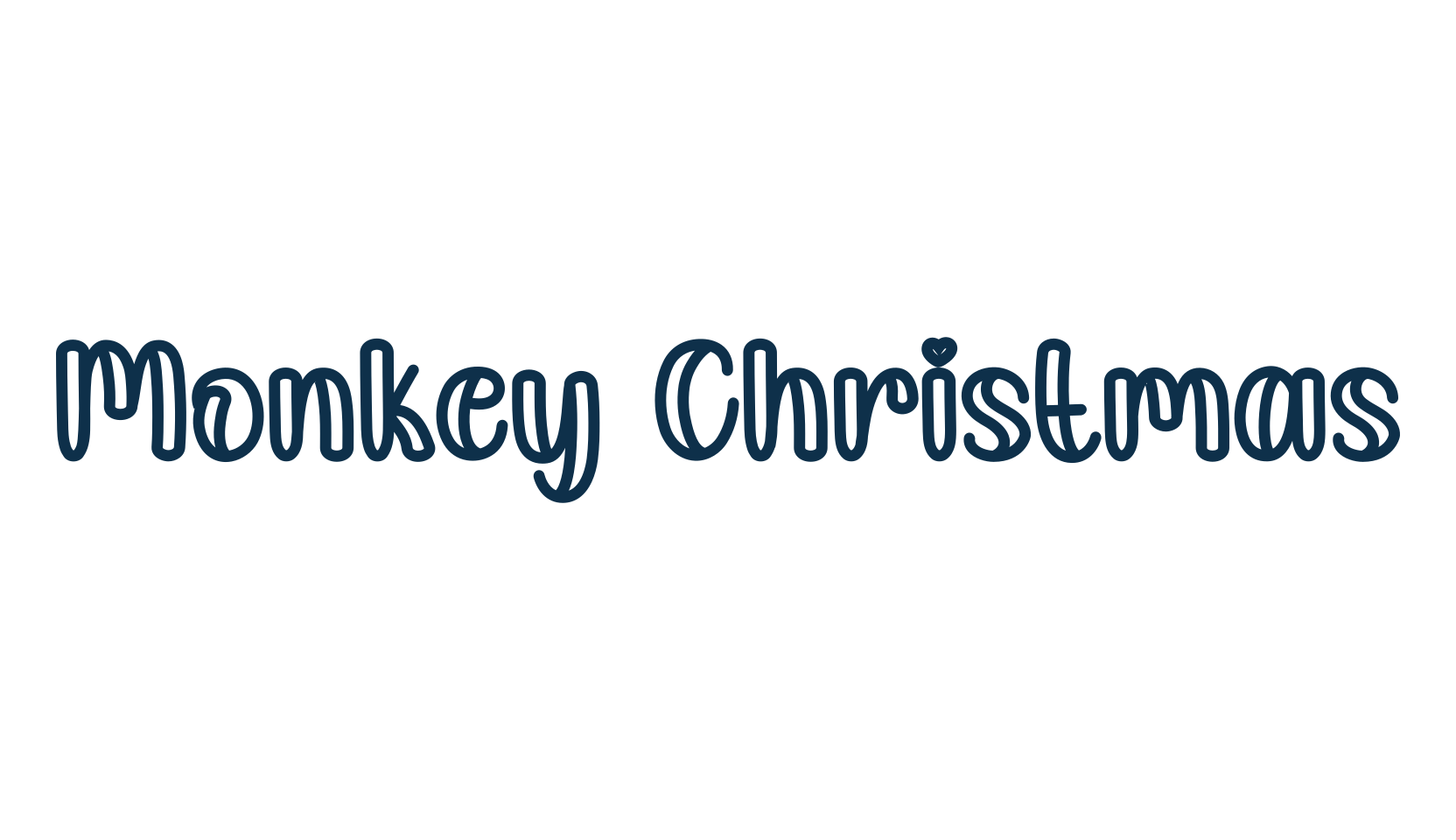 Monkey Christmas, fancy various decorative script calligraphy font preview