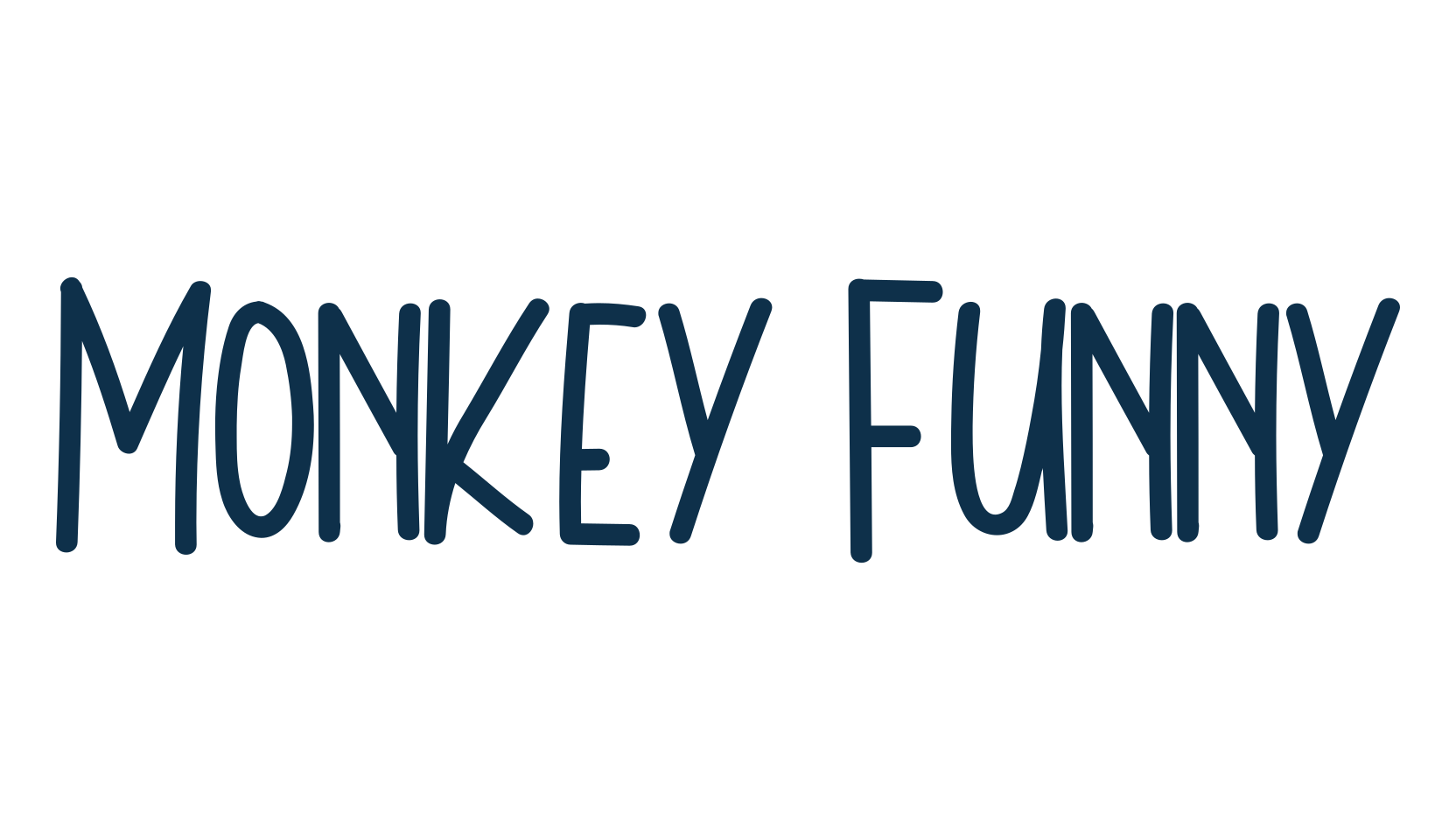Monkey Funny, fancy cartoon decorative font preview
