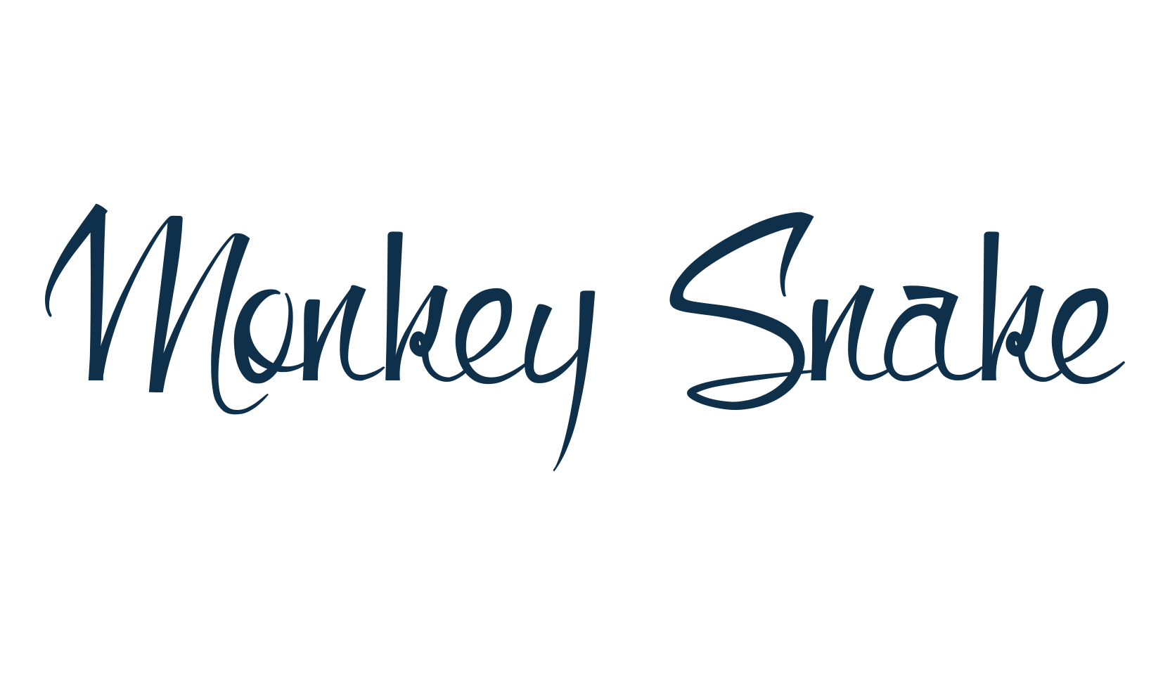 Monkey Snake, fancy decorative font preview