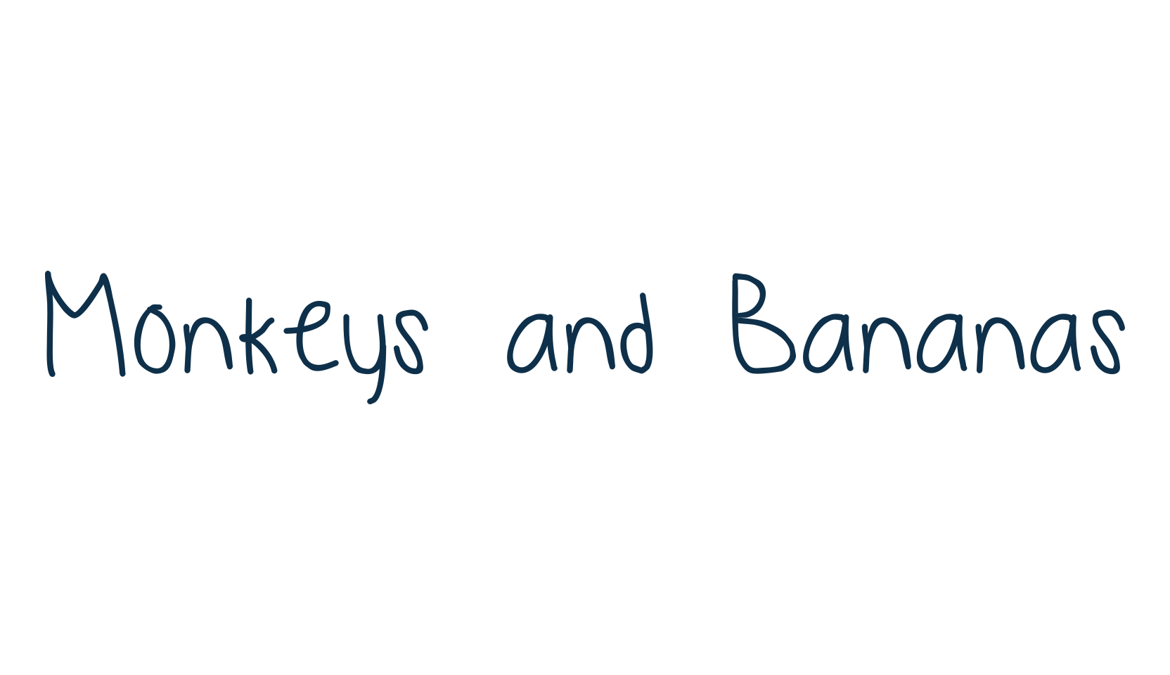 Monkeys and Bananas, script handwritten fancy decorative calligraphy font preview