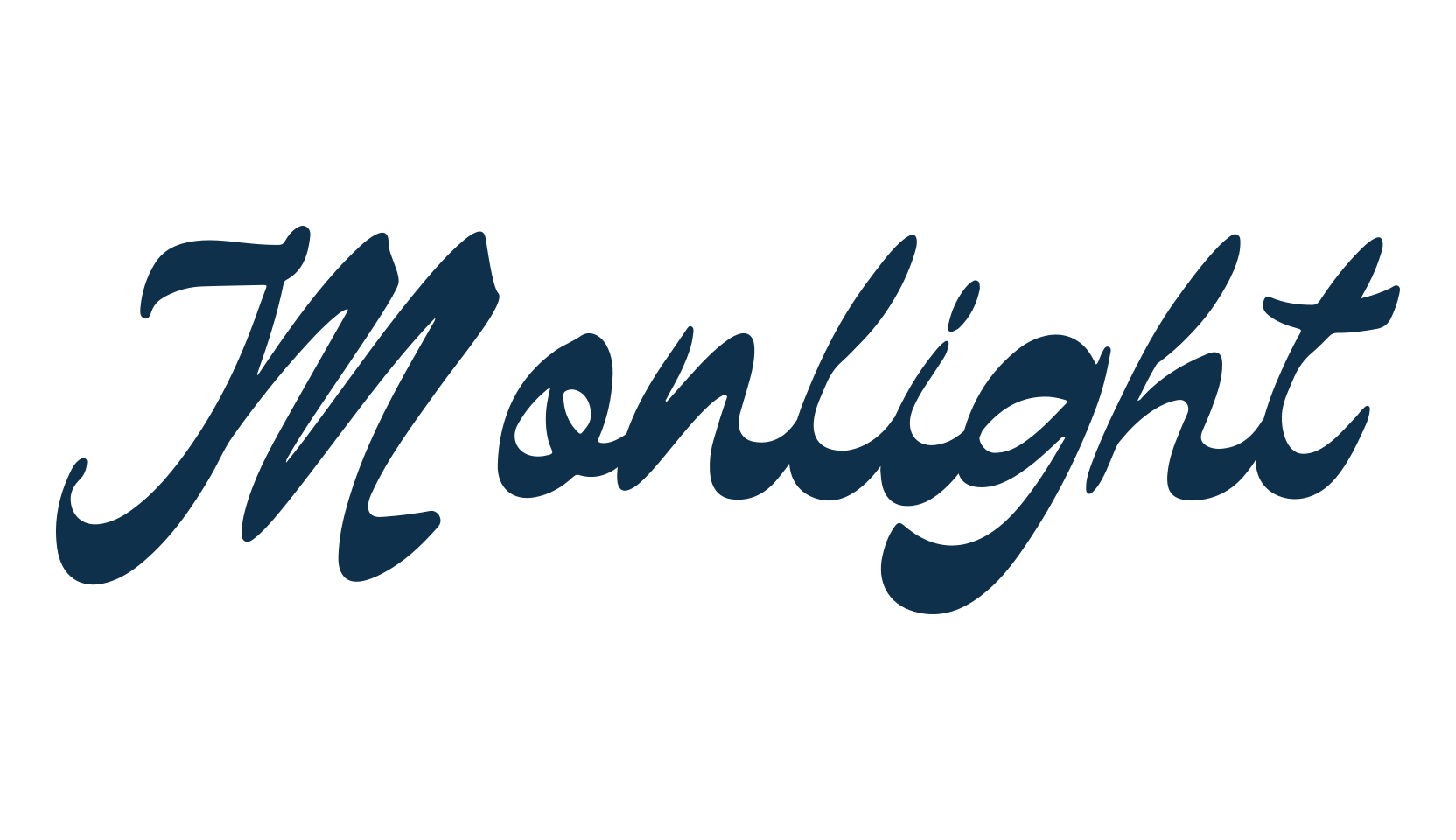 Monlight, script brush fancy decorative calligraphy font preview