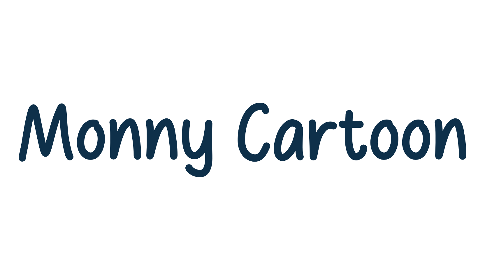 Monny Cartoon, handwriting font preview