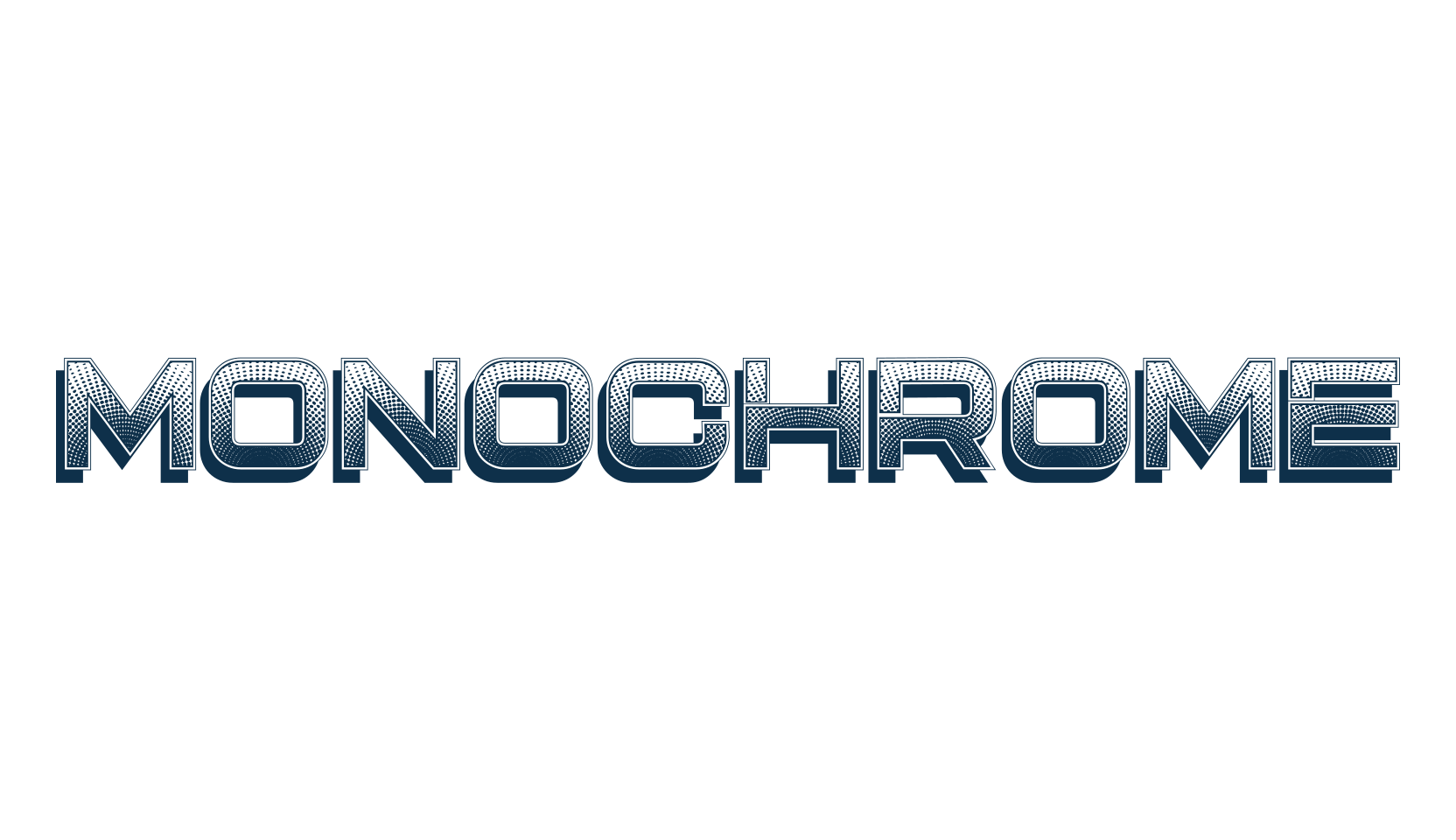 Monochrome, various font preview