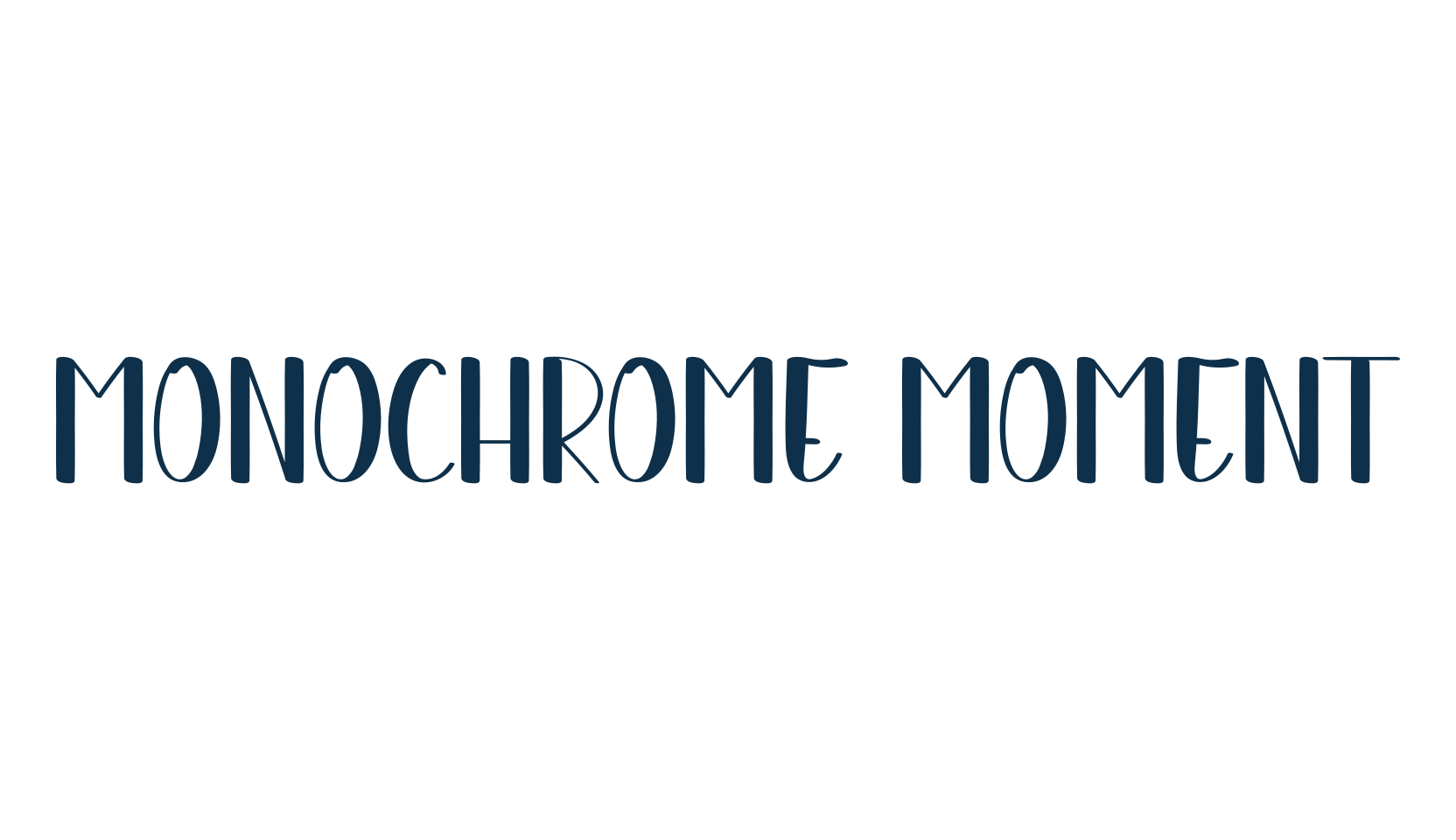 Monochrome Moment, fancy decorative font preview