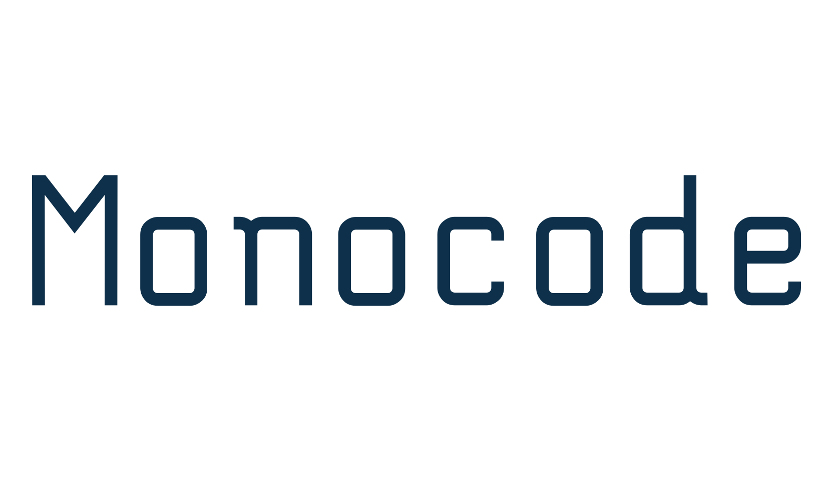 Monocode, fixed width font preview