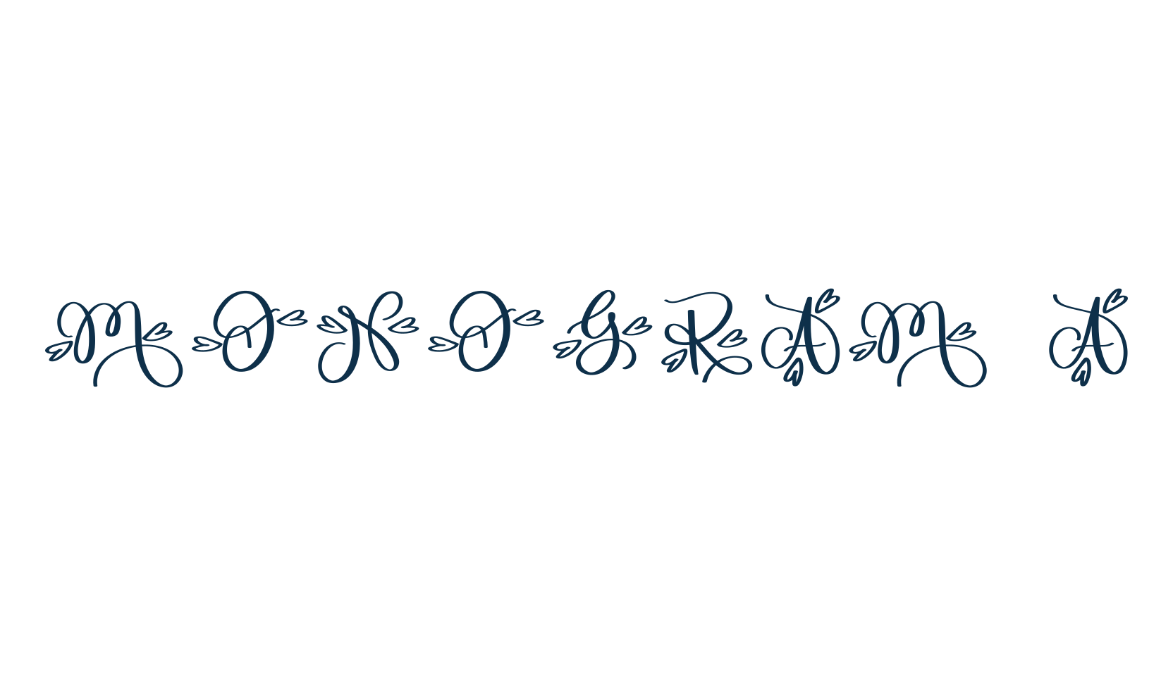 Monogram A, fancy initials decorative font preview